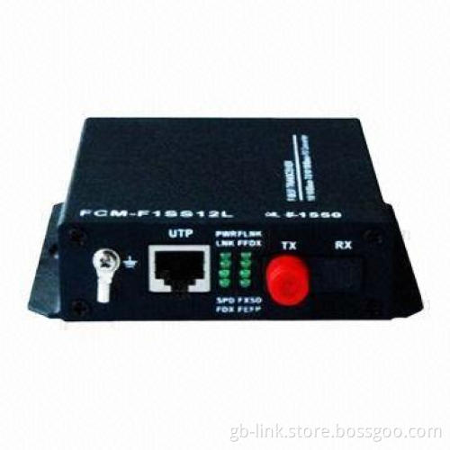 Fiber-optic 10/100M Media Converter, Measures 90 x 27 x 138mm, 120km Long Distance